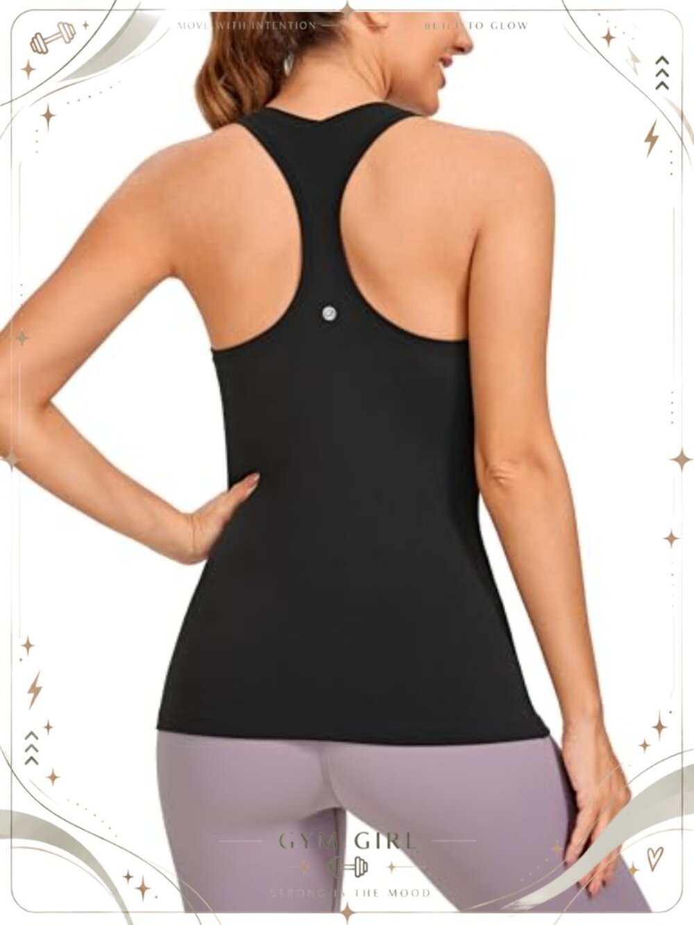 Butterluxe Racerback Tank Hip Length Yoga Top